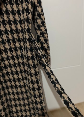 Kahverengi Uzun Örgü Kadın Kaban - Görsel 3