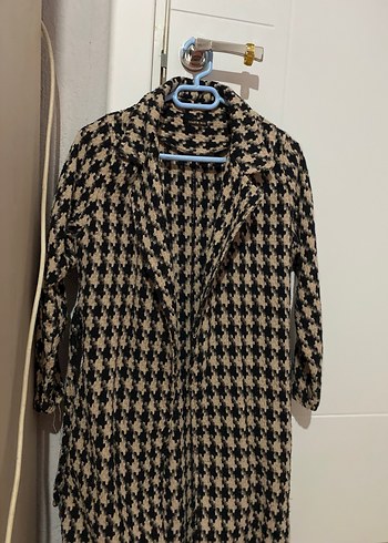 Kahverengi Uzun Örgü Kadın Kaban - Görsel 2