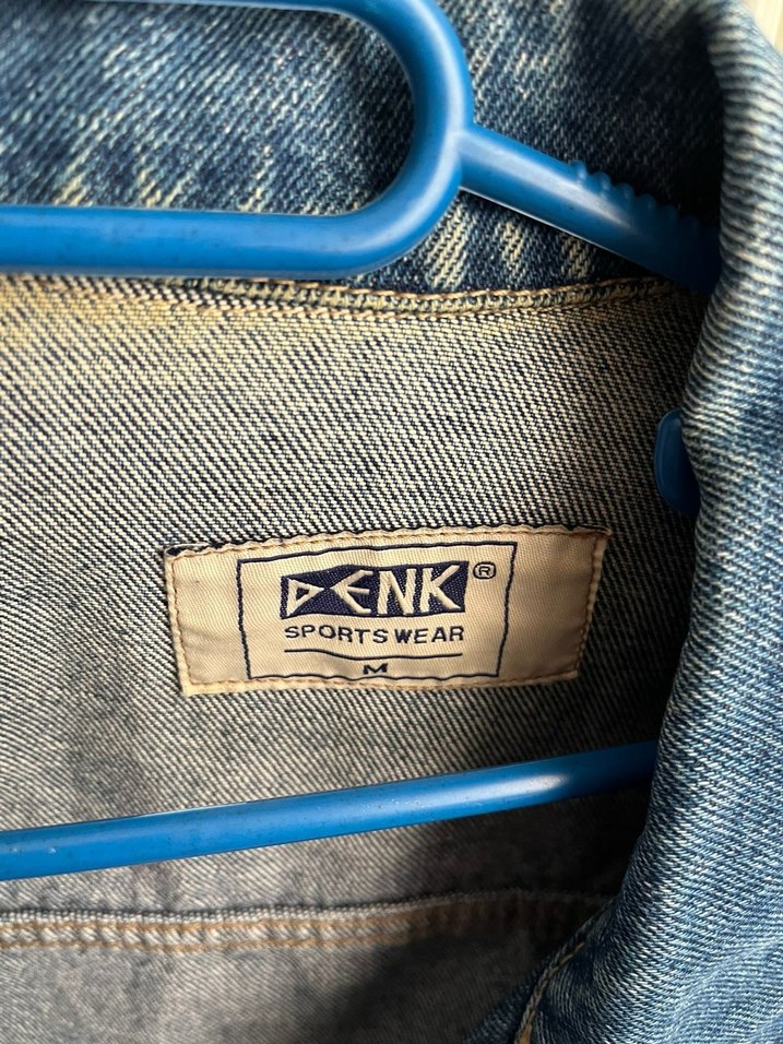 Düğmeli Kısa Mavi Kadın Kot Ceket - Görsel 3