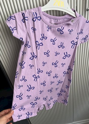 Düğmeli Papatya Desenli Bebek Tulumu - Görsel 2