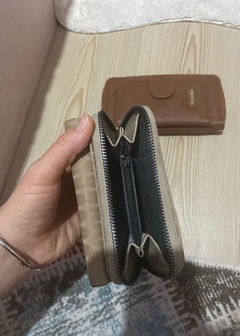 Kadın Kahverengi Deri Fermuarlı Cüzdan - Görsel 3