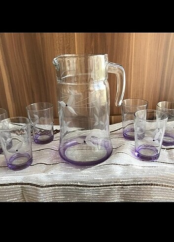 6 lı bardak sürahi takımı 