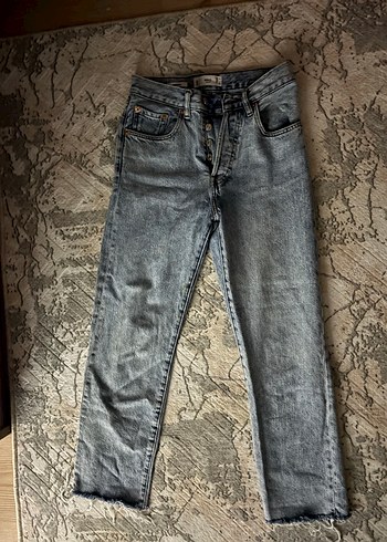 Mango MNG Düğmeli Gri Kadın Jean