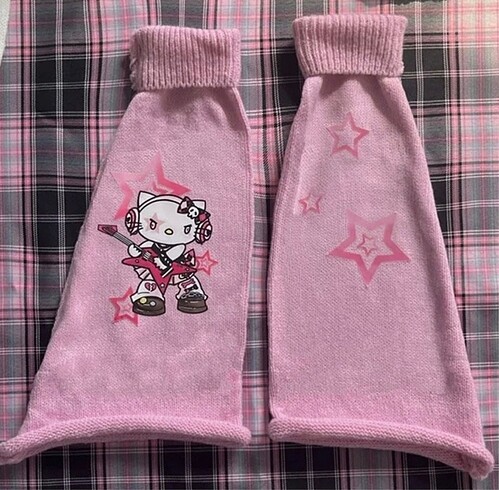 diğer Beden Pembe Hello Kitty Gothic Star Tozluk