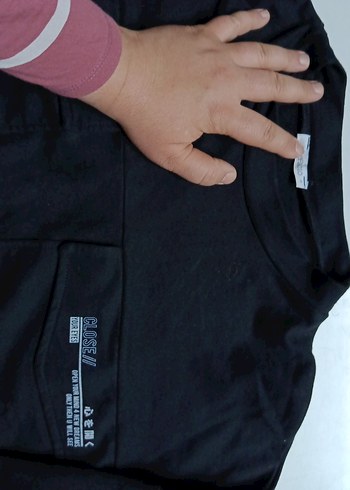 s Beden Siyah Baskılı Kadın Sweatshirt