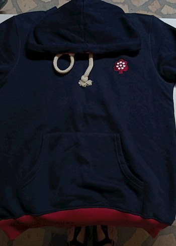 Düğmeli Kadın Lacivert Sweatshirt