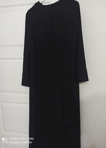 Uzun Siyah Gotik Nakışlı Elbise - Görsel 3