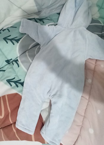 Mavi Düğmeli Erkek Bebek Tulum - Görsel 2