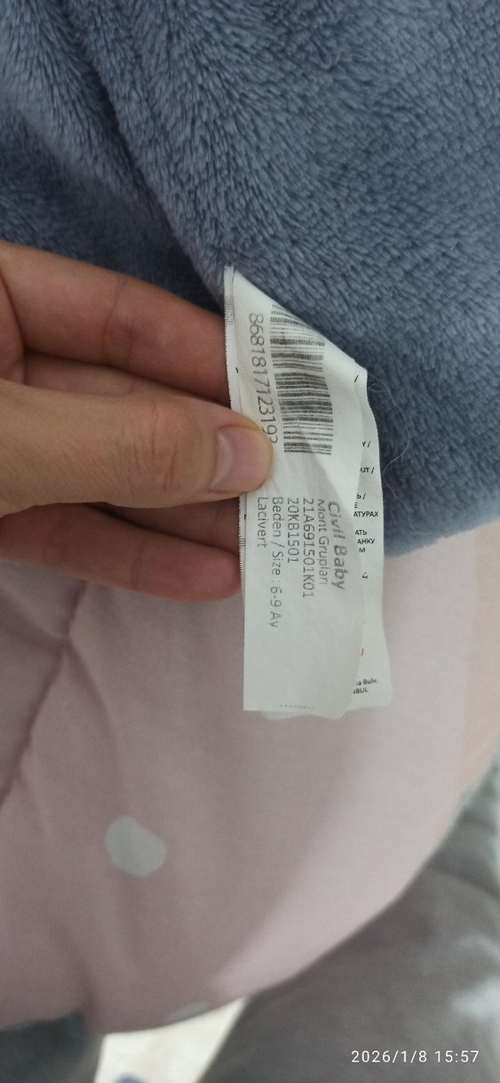 Erkek bebek Lacivert mont - Görsel 2