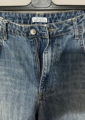 Gri Mavi Rahat Kesim Kadın Kot Pantolon - Görsel 2