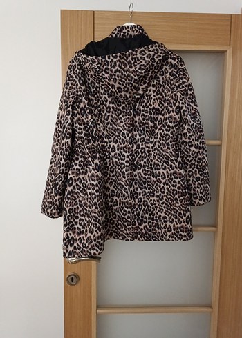 LC Waikiki Kahverengi Leopar Desenli Kadın Kaban