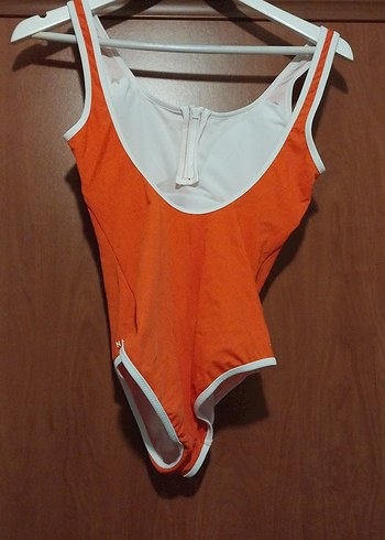 Turuncu Fermuarlı Kadın Mayo - Görsel 2