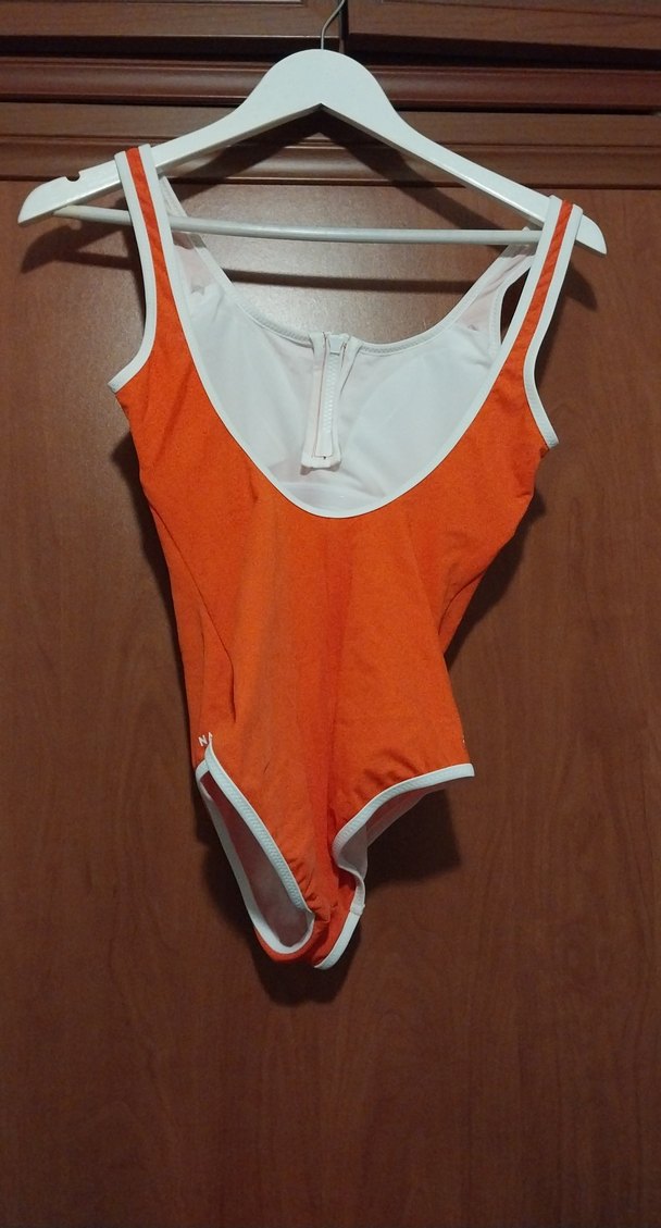 Turuncu Fermuarlı Kadın Mayo - Görsel 2