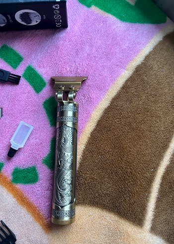 Altın Renkli Tıraş Makinesi Seti - Görsel 4