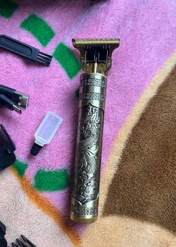 Altın Renkli Tıraş Makinesi Seti - Görsel 3