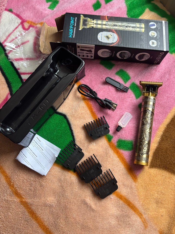 Altın Renkli Tıraş Makinesi Seti - Görsel 2