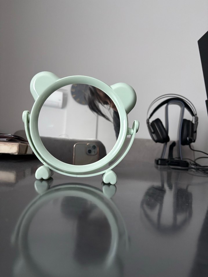 Yeşil Ayıcık Tasarımlı Masa Aynası - Görsel 3