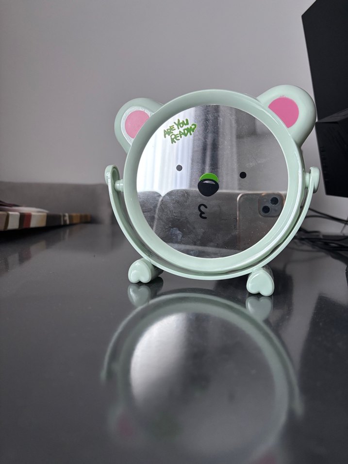 Yeşil Ayıcık Tasarımlı Masa Aynası - Görsel 2