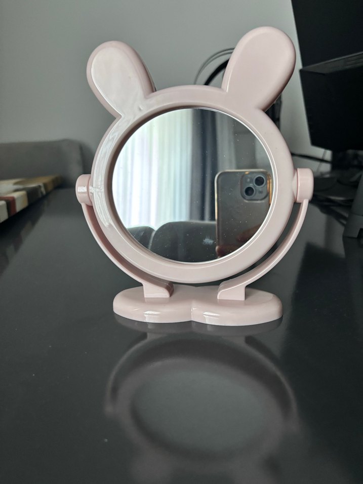 Pembe Tavşan Kulaklı Masa Aynası - Görsel 3