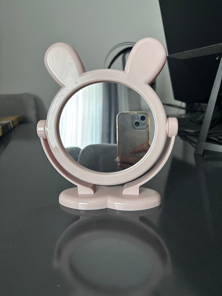 Pembe Tavşan Kulaklı Masa Aynası - Görsel 4