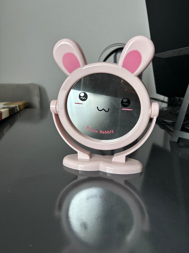 Pembe Tavşan Kulaklı Masa Aynası - Görsel 2