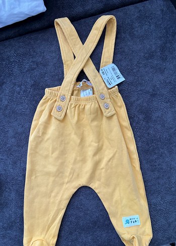Sarı Erkek Çocuk Askılı Tulum - Görsel 2