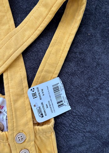 Sarı Erkek Çocuk Askılı Tulum - Görsel 3