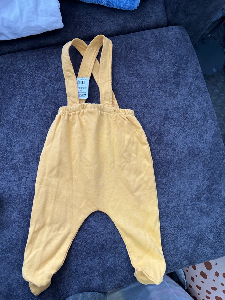 Sarı Erkek Çocuk Askılı Tulum - Görsel 5