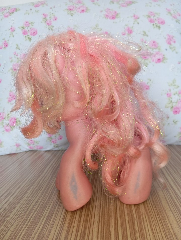 Pinkie Pie My Little Pony 8" Büyük Boy Simli Saçlı Kafa MLP 2008 - Görsel 3