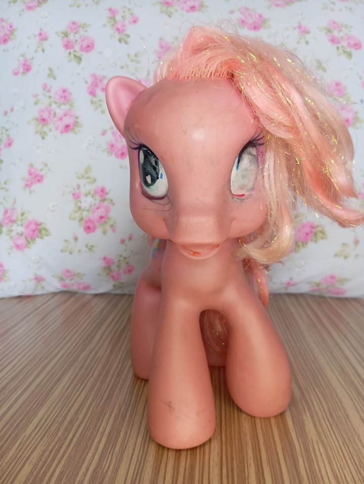 Pinkie Pie My Little Pony 8" Büyük Boy Simli Saçlı Kafa MLP 2008 - Görsel 2