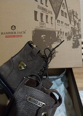 Hammer Jack Hakiki Deri Kahve Yıkama Nubuk Garson Bot