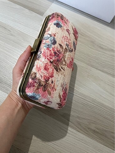Çiçekli clutch/portföy abiye çanta