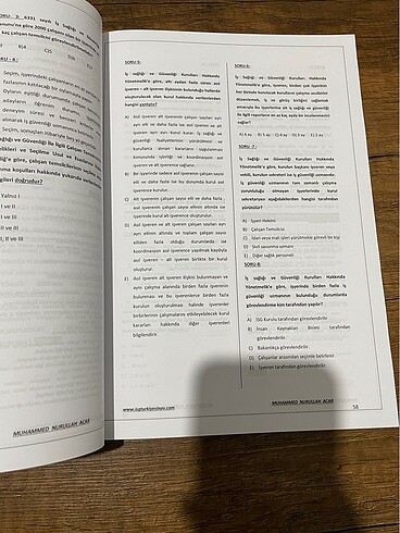  İş sağlığı ve güvenliği soru deneme