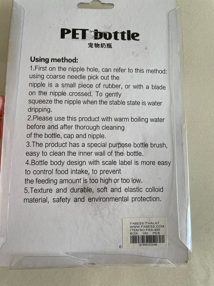 Evcil Hayvan Besleme Şişesi ve Fırçası kedi köpek biberon - Görsel 2