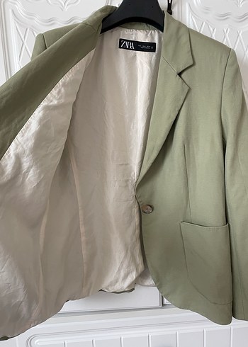 Zara yeşil blazer ceket S-M - Görsel 3