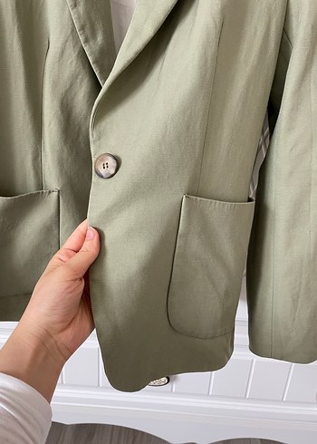 Zara yeşil blazer ceket S-M - Görsel 6