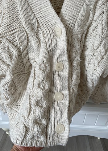 Zara krem Bohem Örgü Hırka S-M - Görsel 3