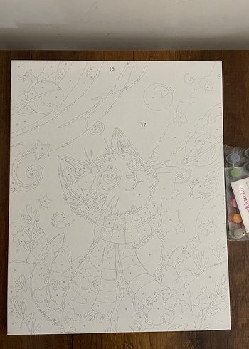 Beyaz ve Gri Kedi Temalı Boyama Seti - Görsel 8