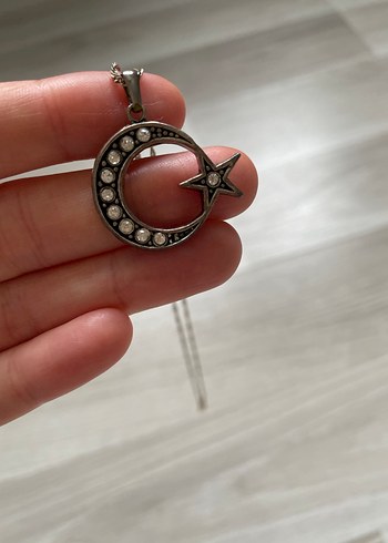 Ay yıldız gümüş kolye - Görsel 7