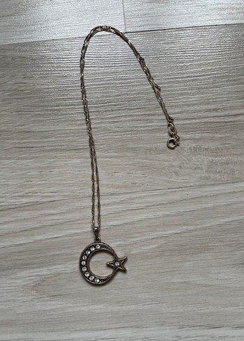 Ay yıldız gümüş kolye - Görsel 2