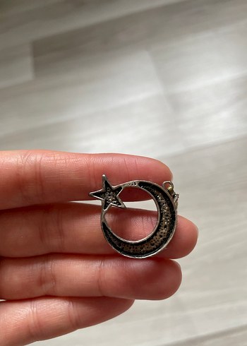 Ay yıldız gümüş kolye - Görsel 4