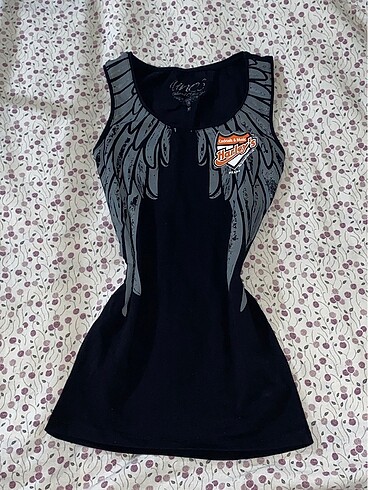 vintage baskılı tank top