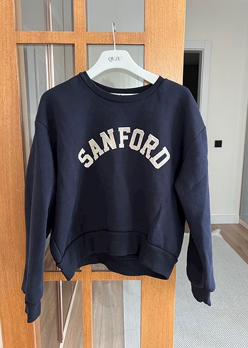 Sanford Baskılı Lacivert Kadın Sweatshirt