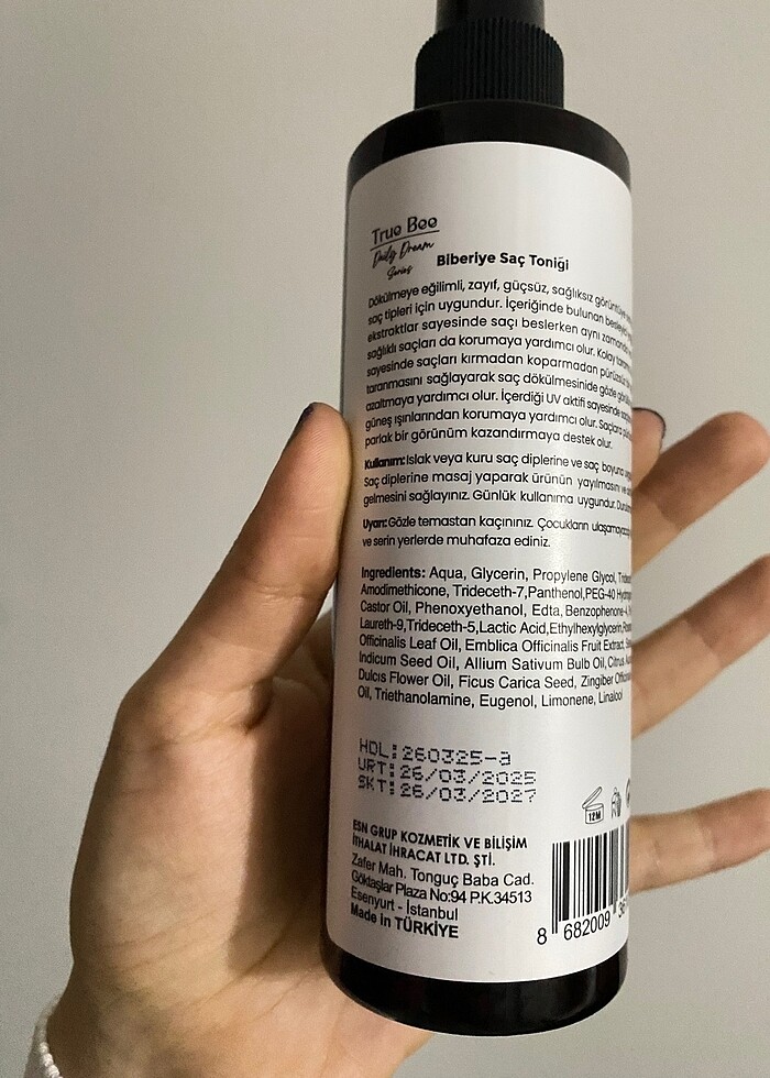 True Bee Daily Dream saç toniği - Görsel 2