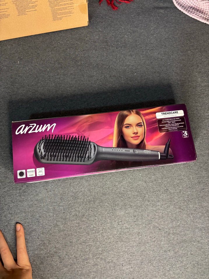 Arzum Trendcare Saç Düzleştirici Fırça Siyah - Görsel 2