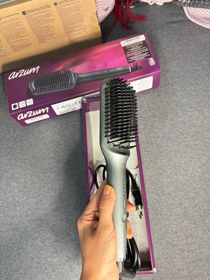 Arzum Trendcare Saç Düzleştirici Fırça Siyah - Görsel 5