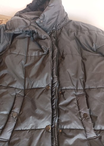 Suud Collection Düğmeli Kadın siyah Kışlık mont