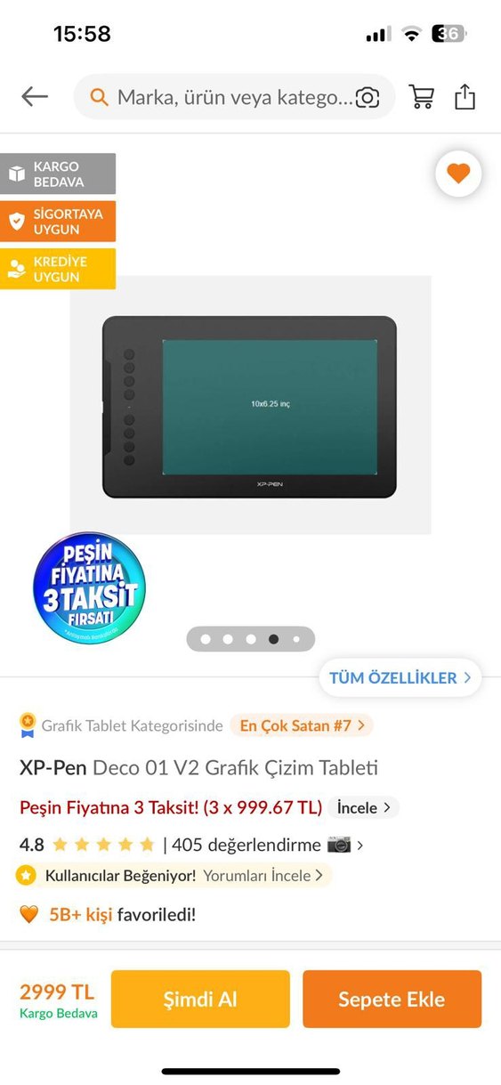 XP-Pen Deco 01 V2 Siyah Grafik Çizim Tableti - Görsel 3