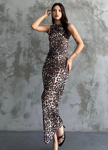 Leopar elbise