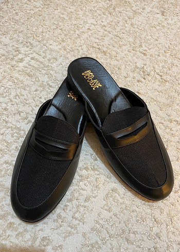 Erkek Siyah Tokalı Ev Terlikleri - Görsel 2